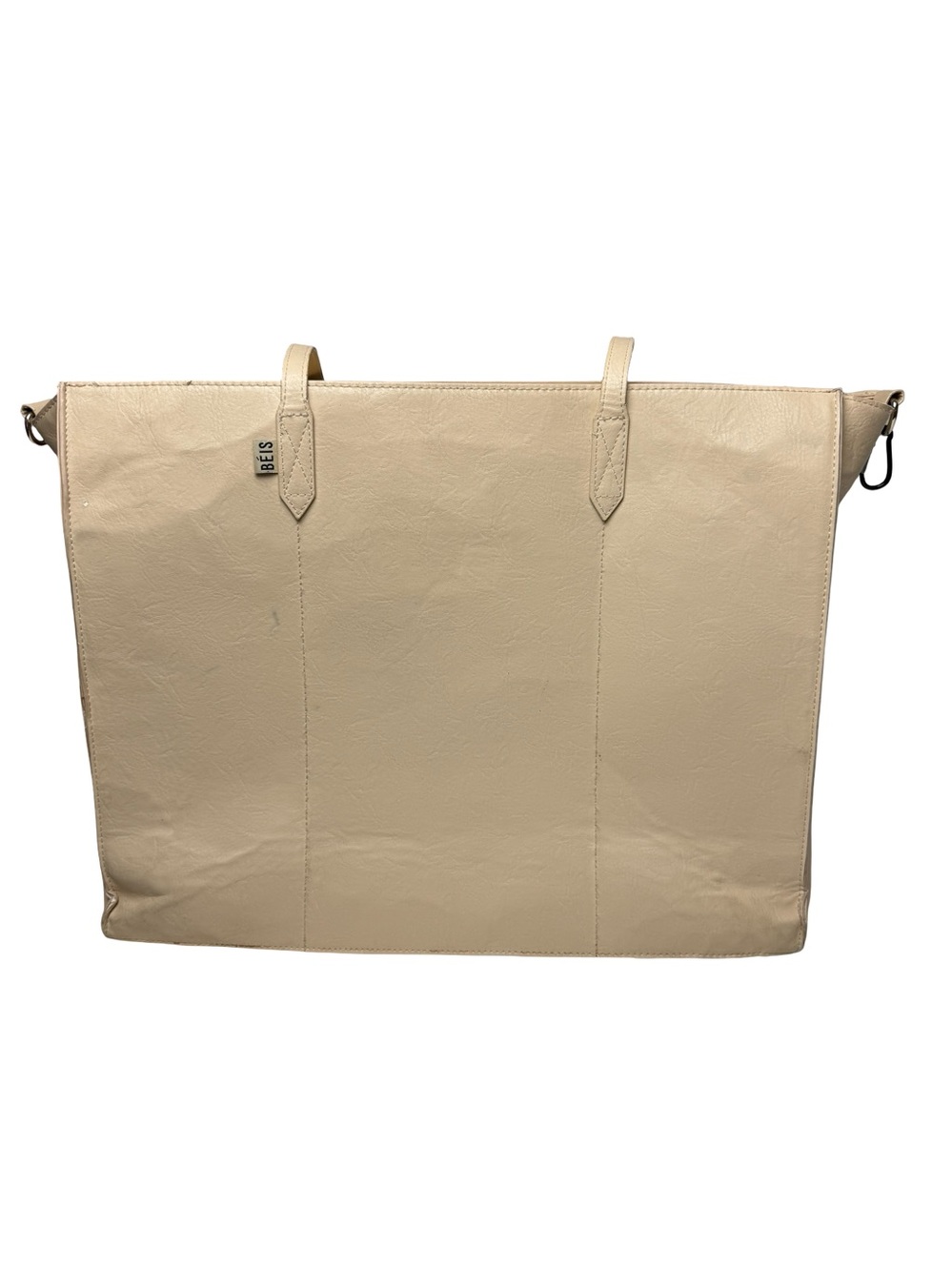 Beis Beige Large Tote Bag Zip Top Structured Shoulder Work Travel Purse Organize